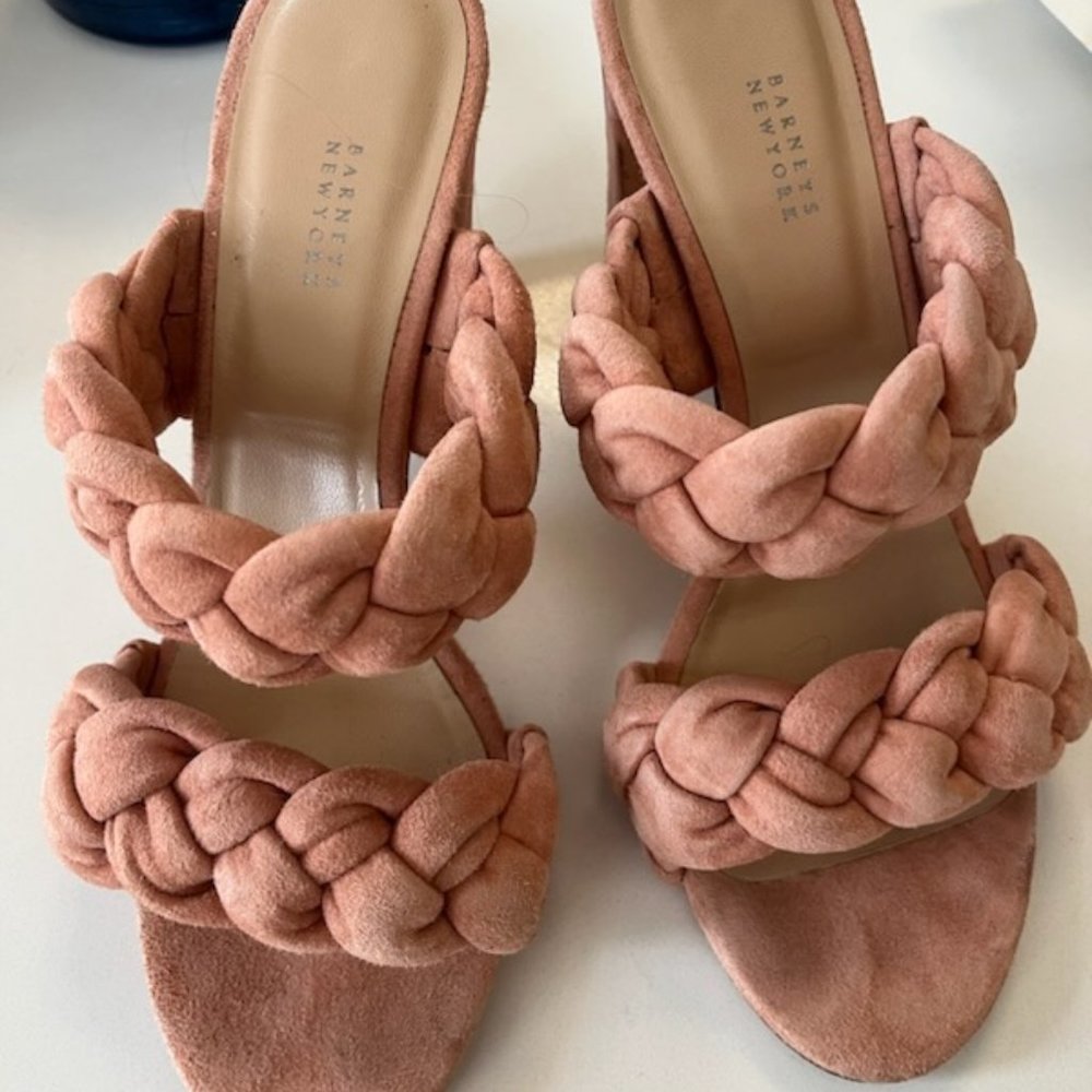 Barneys New York Suede Slides